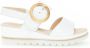 Gabor Beige Leren Sandalen Comfortabele Ronde Vorm Beige Dames - Thumbnail 3