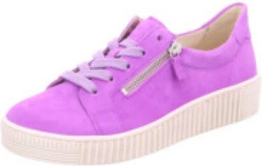 Gabor Veloursleren Enkellaarzen Pink Dames - Foto 2