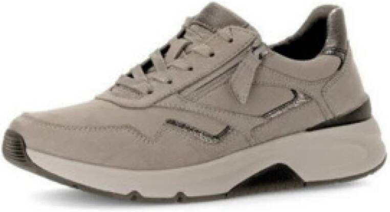 Gabor rollingsoft sensitive 56.896.42 dames rollende wandelsneaker beige - Foto 3