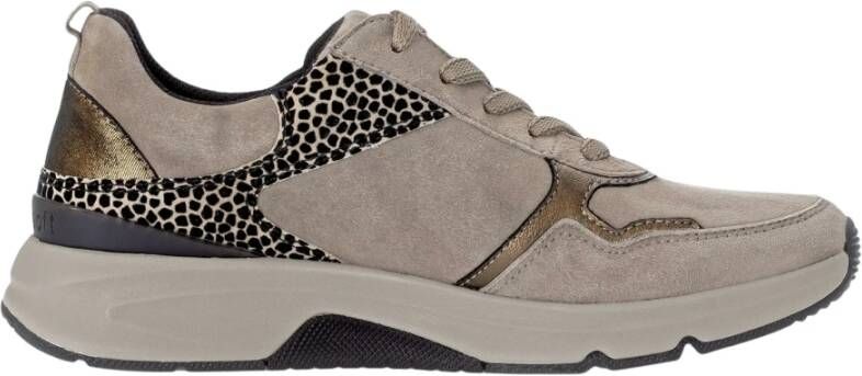 Gabor Comfortabele Rollingsoft Sneaker met Stabiliteit Beige Dames