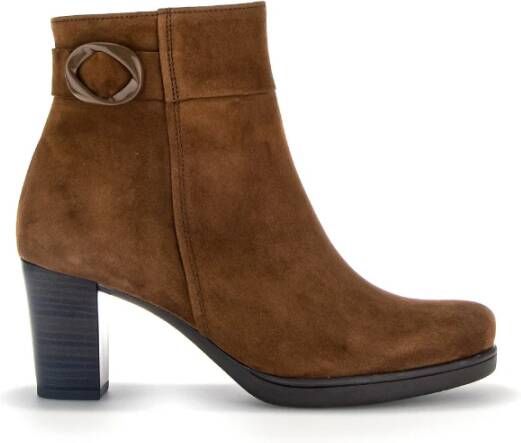 GABOR Enkellaarsjes Dames 083 Maat: 39 Materiaal: Suède Kleur: Bruin - Foto 6