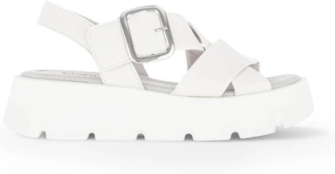 Gabor Moderne Leren Sandalen Beige Dames