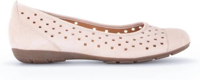Gabor Moderne Zomer Suede Ballerina Pink Dames