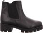 Gabor Zwarte Leren Chelsea Laarzen Comfort Sportieve Stijl Black Dames - Thumbnail 1