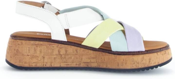 Gabor Multicolor Damesandaal Plat en Comfortabel Multicolor Dames
