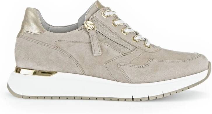 Gabor Sneakers Dames Lage sneakers Damesschoenen Suède 86.448 sue Zand - Foto 8