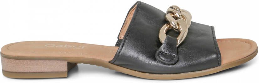 Gabor Metalen Ketting Dames Slippers Zwart Black Dames - Foto 7