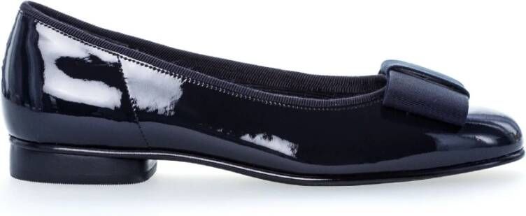 Gabor Navy Lakleren Elegante Ballerina Schoenen Blue Dames