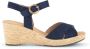 Gabor Sleehaksandaaltjes zomerschoen sandaal riemchensandalette met sleehak in hout-look - Thumbnail 1