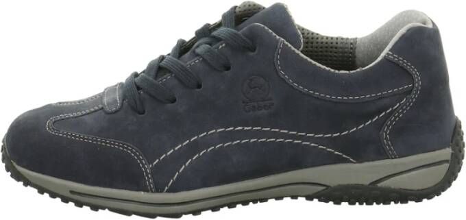 Gabor Nightblue Nubuk Veterschoenen