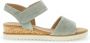 Gabor Pistache Velours Sandalen Green Dames - Thumbnail 2