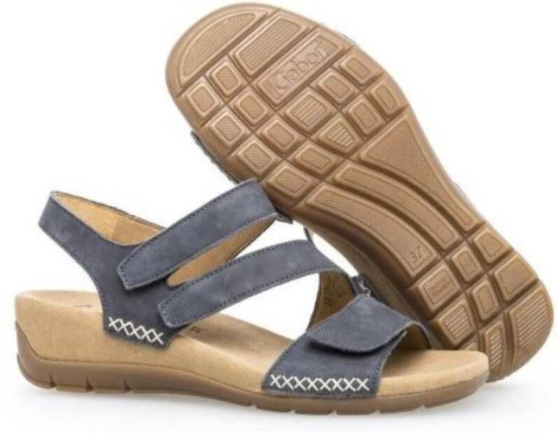 Gabor Platte sandalen Blauw Dames