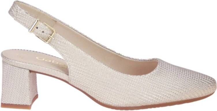 Gabor Slingback Pumps beige Synthetisch - Foto 5