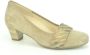 Gabor Taupe Suède + Bronzen Pump 4cm Beige Dames - Thumbnail 1