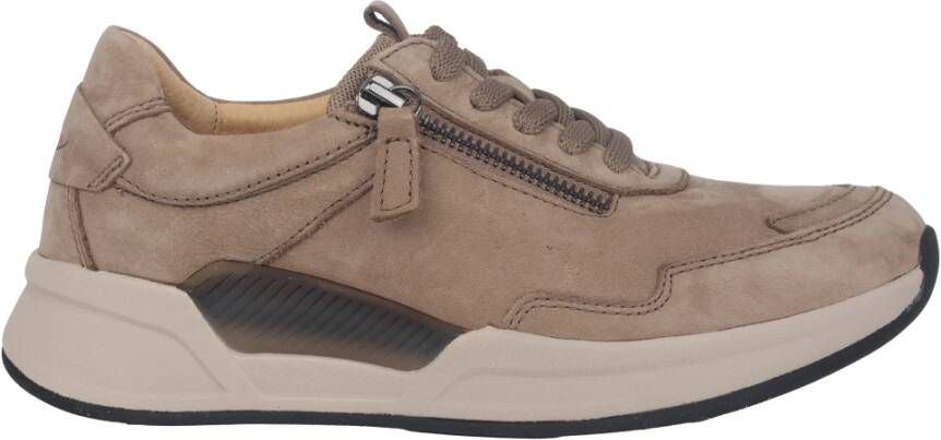 Gabor rollingsoft sensitive 76.958.40 dames rollende wandelsneaker beige