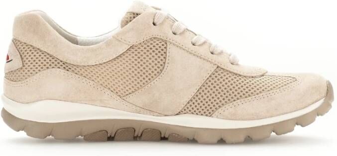 Gabor rollingsoft sensitive 66.966.23 dames rollende wandelsneaker beige