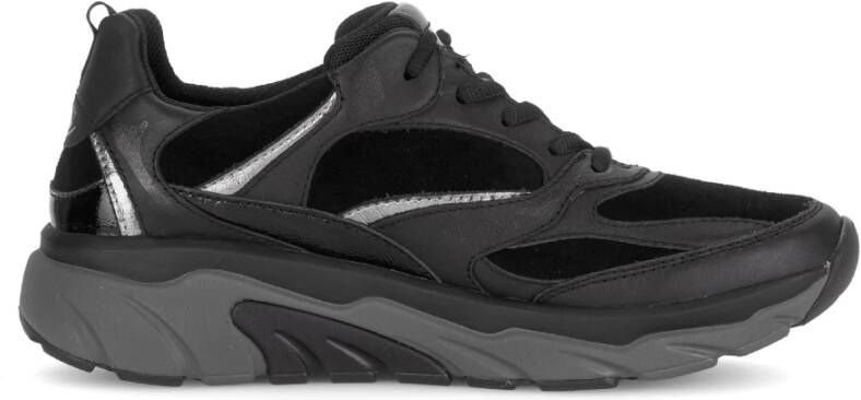 Gabor rollingsoft sensitive 76.936.47 dames rollende wandelsneaker zwart