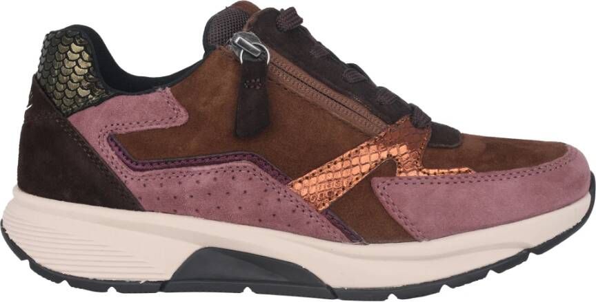 Gabor rollingsoft sensitive 56.878.33 dames rollende wandelsneaker multikleur