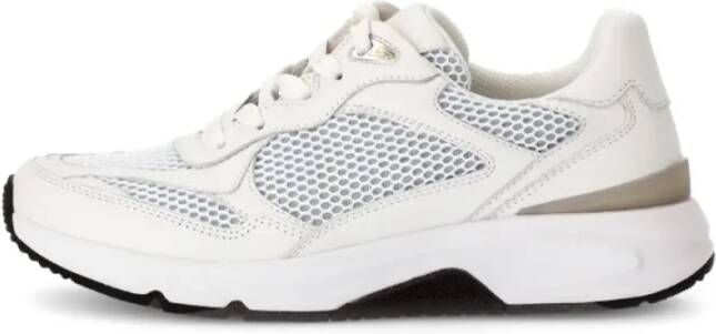 Gabor Rolling Soft Sneaker Wit Zilver