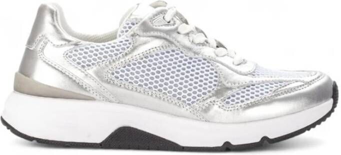 Gabor Rollingsoft Sneakers met sleehak vrijetijdsschoen halfschoen veterschoen met gepolsterde schacht