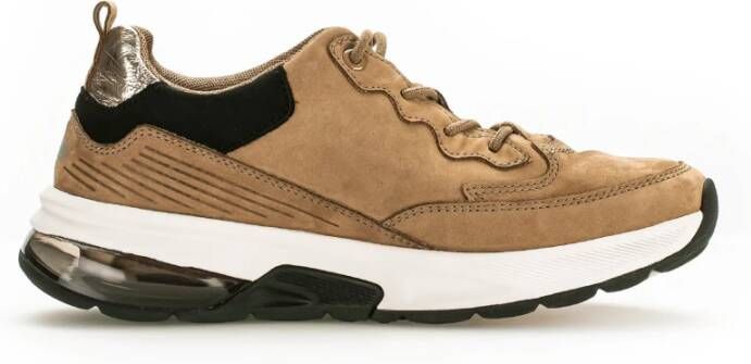 Gabor rollingsoft sensitive 36.844.44 dames rollende wandelsneaker beige