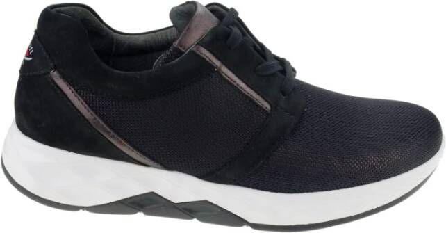 Gabor Rollingsoft Sensitive Zwart Brons Nubuck Mesh Black Dames