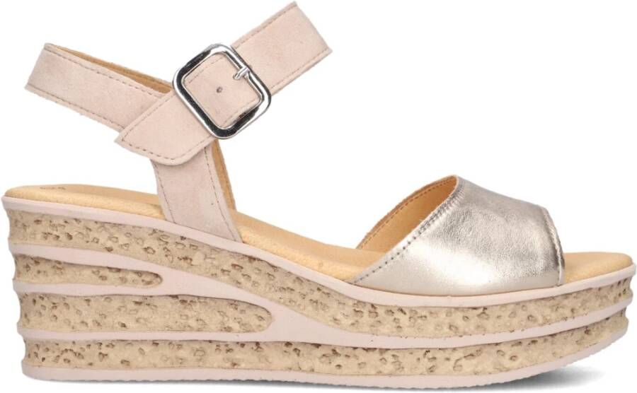 Gabor Roségouden Sleehak Sandalen