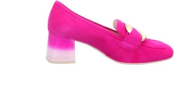 Gabor Roze Velours Blokhak Pumps