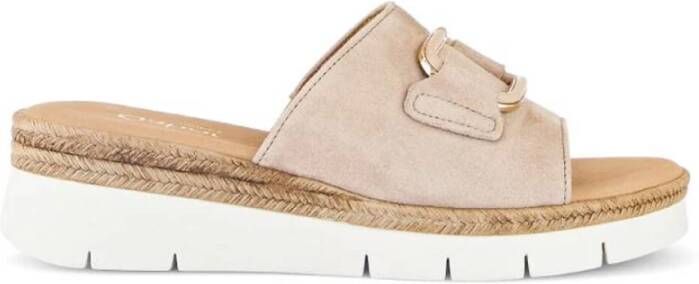 Gabor Samtchevreau Pantoffels Beige Dames