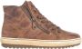 Gabor 754 Hoge sneakers Leren Sneaker Dames Cognac - Thumbnail 3