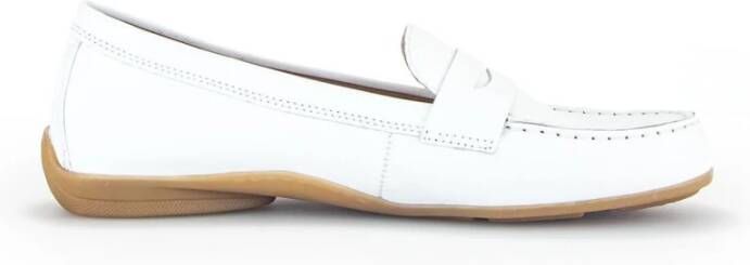 Gabor Witte leren mocassins White Dames
