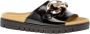 Gabor black casual open slippers Zwart Dames - Thumbnail 4