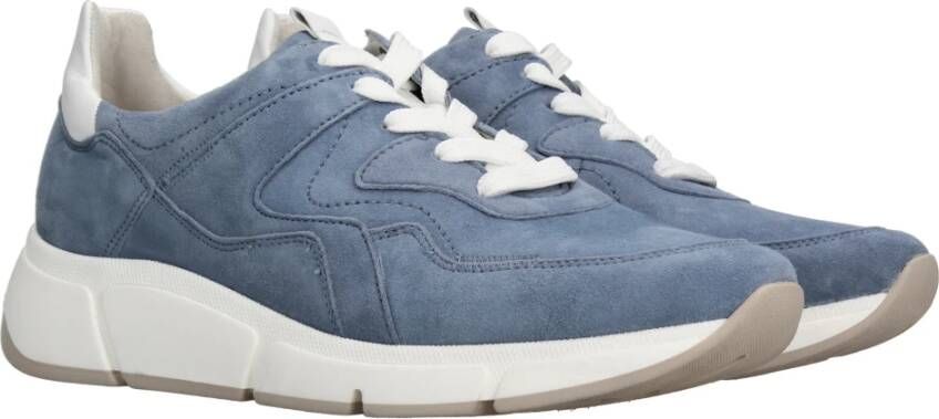 Gabor Comfortabele blauwe suède sneakers voor dames Blue Dames