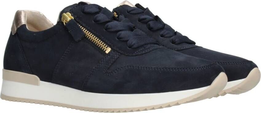 Gabor Blauwe Leren Sneaker met Uitneembaar Voetbed en Ritssluiting Blue Dames - Foto 6
