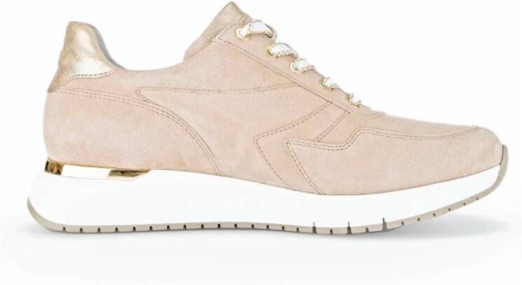 Gabor Sneakers Dames Lage sneakers Damesschoenen Suède 86.448 sue Zand - Foto 6