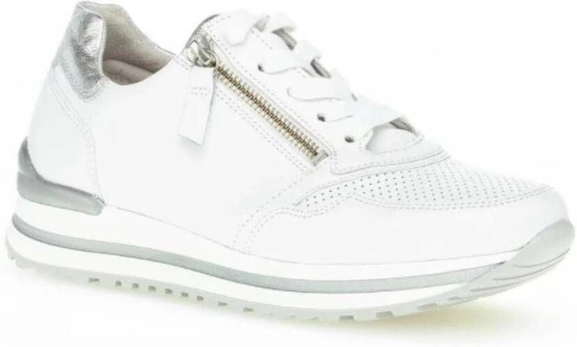 Gabor Witte Zilveren Leren Sport Basket Multicolor Dames - Foto 17