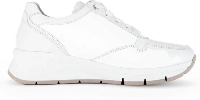 GABOR Lage Sneakers Dames 587 Maat: 42 5 Materiaal: Leer Kleur: Wit - Foto 8
