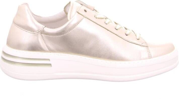 GABOR Lage Sneakers Dames 395 Maat: 38 Materiaal: Leer Kleur: Goud - Foto 4