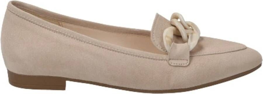 Gabor Stijlvolle beige suède loafers voor vrouwen Beige Dames