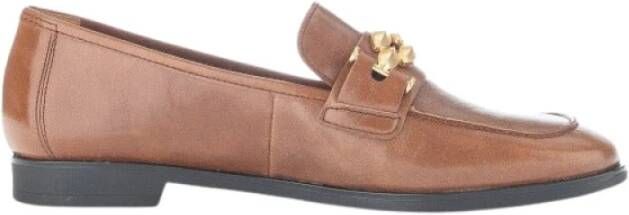 Gabor Stijlvolle Chain Loafers Brown Dames