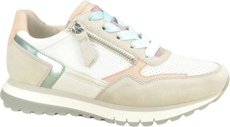 Gabor Stijlvolle Multi Runner Sneakers voor Vrouwen White Dames