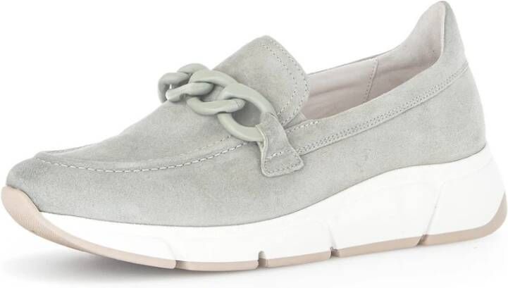 Gabor Grijze Suède Loafer met Optifit Inlegzolen Gray Dames - Foto 4
