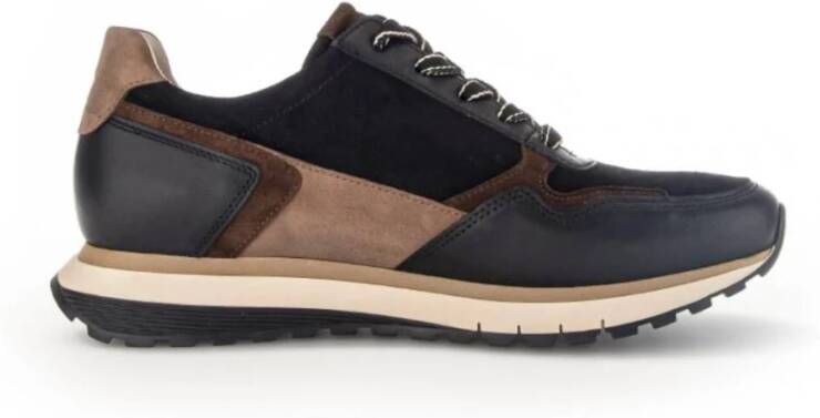 Gabor Stijlvolle Sneakers met Samt Foulard Perl Zwart Dames