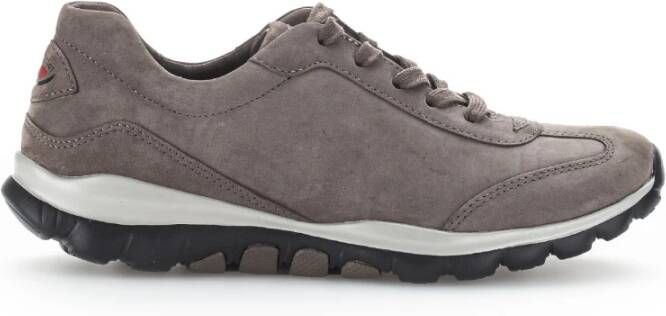 Gabor Rollingsoft Sneakers met sleehak met logo-opdruk op de hiel vrijetijdsschoen lage schoen veterschoen