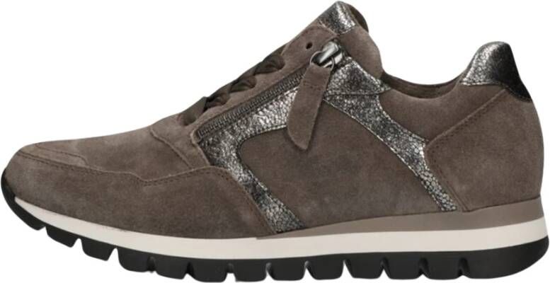 Gabor Taupe Lage Sneaker 438 Brown Dames