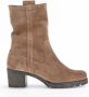 Gabor Taupe Suède Enkellaarzen Beige Dames - Thumbnail 2