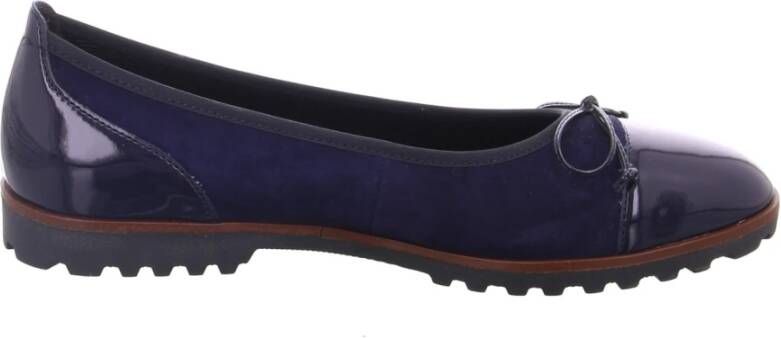 Gabor Velours Ballerina met Rubberen Zool