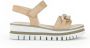 Gabor Velours leren karamel sandalen Beige Dames - Thumbnail 2