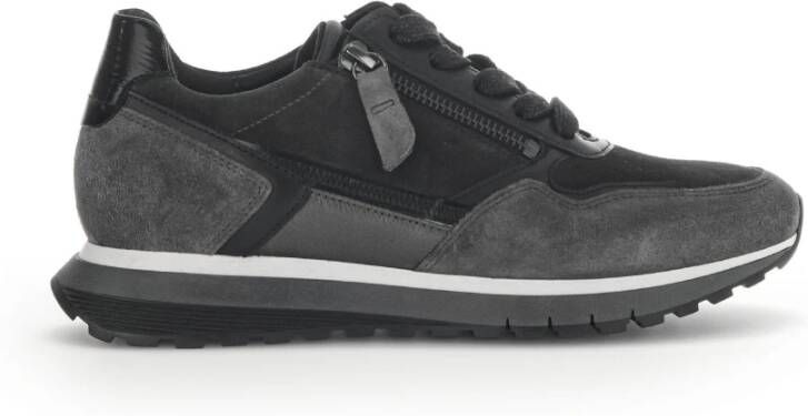 Gabor Velours Sportieve Casual Basket Gray Dames