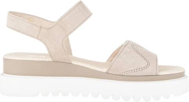 Gabor Beige Sandaal met Velours Leer Beige Dames - Foto 2